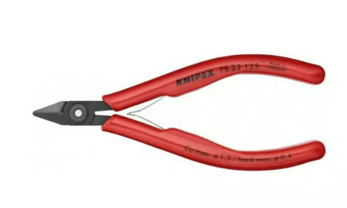 Diagonal cutters 125mm electronics, knipex - Sivuleikkurit  - 503-7522125KNI - 1