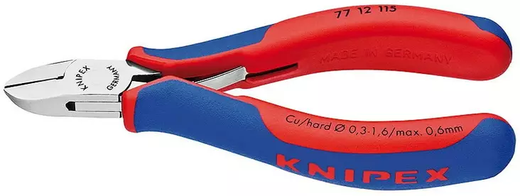 Diagonal cutting nippers 115mm, knipex - Sivuleikkurit  - 503-7712115KNI - 1
