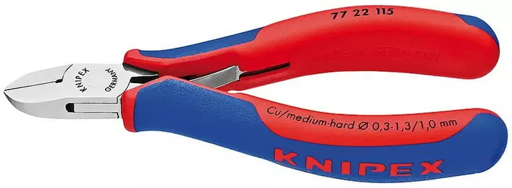 Diagonal cutting nippers 2 115mm, knipex - Sivuleikkurit - 503-7722115KNI - 1