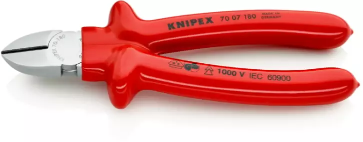 Diagonal cutting nippers, knipex - VDE-jännitesuojatut työkalut - 503-7007180KNI - 1
