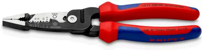 Electricians pliers 0,5-6mm2, 200mm, knipex - Vaijeri- ja kaapelileikkurit - 503-1372200MEKNI - 1