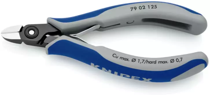Electronics diagonal cutters 125mm, knipex - Sivuleikkurit  - 503-7902125KNI - 1