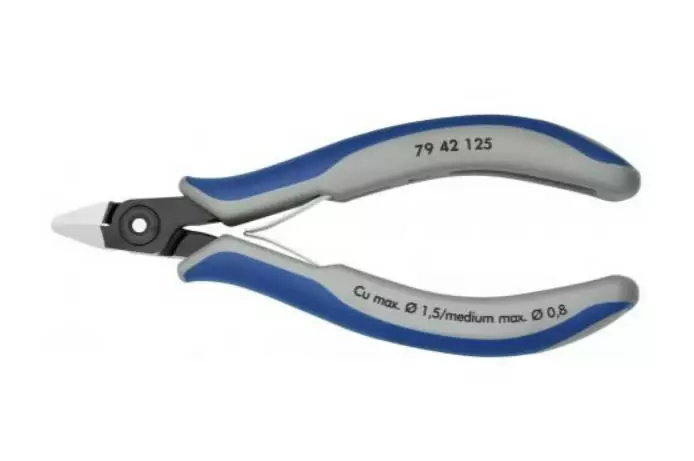 Electronics diagonal cutters 125mm, knipex - Sivuleikkurit - 503-7942125KNI - 1