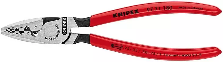 Johtopihdit päätyliittimille 0,25-16 mm2, knipex - Johtoliitinpihdit ja puristinpihdit - 503-9771180KNI - 1
