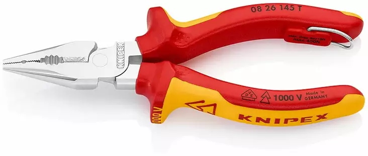 Needle-nose combination pliers vde t 145mm, knipex - VDE-jännitesuojatut työkalut - 503-0826145TKNI - 1
