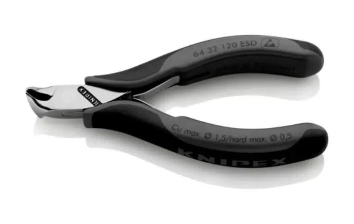 Oblique cutting nippers 120mm esd 3, knipex - Elektroniikkapihdit - 503-6432120ESDKNI - 1