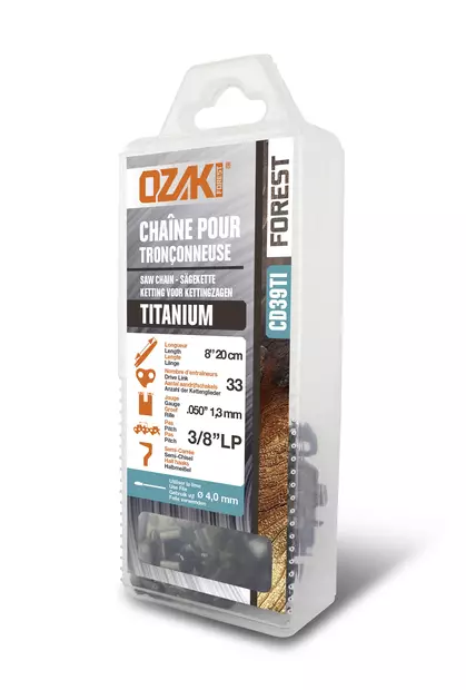 Ozaki forest titan teräketju 3/8'' pk 1.3 mm - 33kl - Tarvikevaraosat - CD39TI - 1
