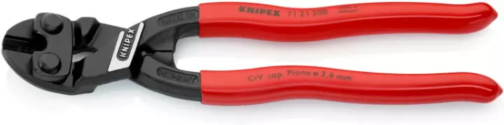 Poldikäärid 200mm cobolt plastik käepide, knipex - Voimapihdit ja pulttisakset - 503-7121200KNI - 1