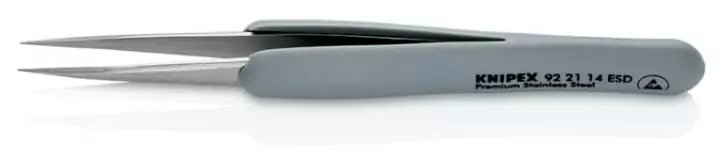 Precision tweezers with rubber handles esd 130mm, knipex - Pinsetit ja atulat - 503-922114ESDKNI - 1