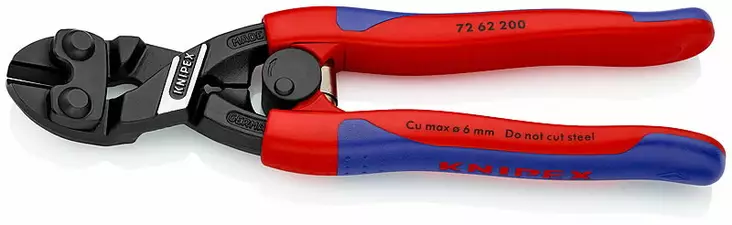 Pulttipihdit 200 mm tasapintainen leikkaus d6 mm, knipex - Voimapihdit ja pulttisakset - 503-7262200KNI - 1