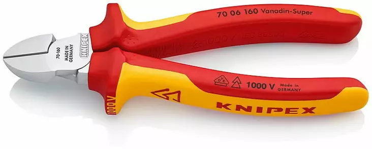 Sivuleikkurit vde 160mm, knipex - VDE-jännitesuojatut työkalut - 503-7006160KNI - 1