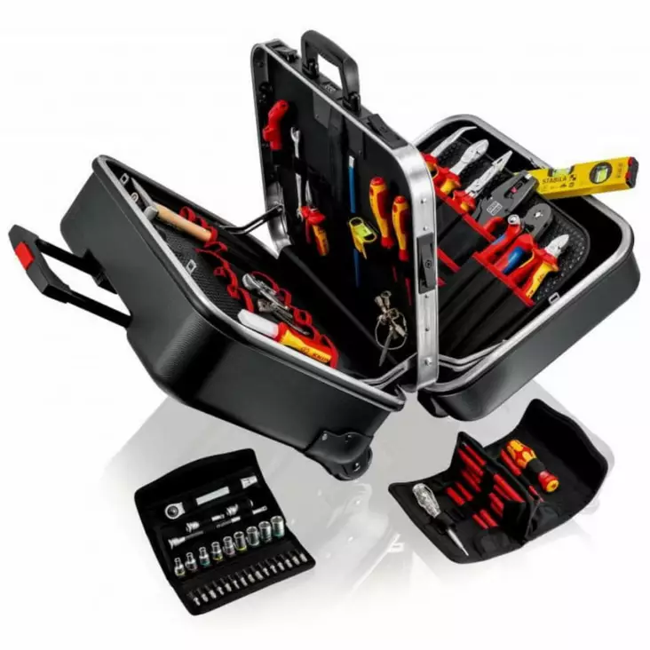 Tool case "big twin" elektro 63-pcs, knipex - VDE-jännitesuojatut työkalut - 503-002141KNI - 1