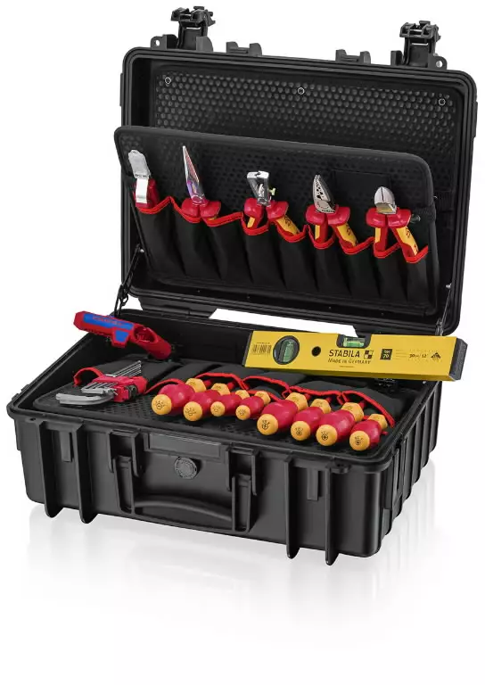 Tool set for electricians robust23 start, vde, 24pcs, knipex - VDE-jännitesuojatut työkalut - 503-002134HLS2KNI - 1