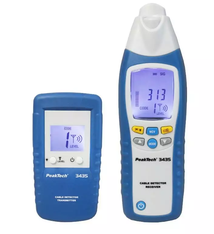Cable detector-set consisting of a transmitter & receiver, peaktech - Jännitekynät ja -koettimet - 503-P3435PEAK - 1
