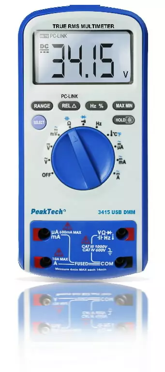 Digital multimeter 3415 with ubs, peaktech - Yleismittarit - 503-P3415PEAK - 1