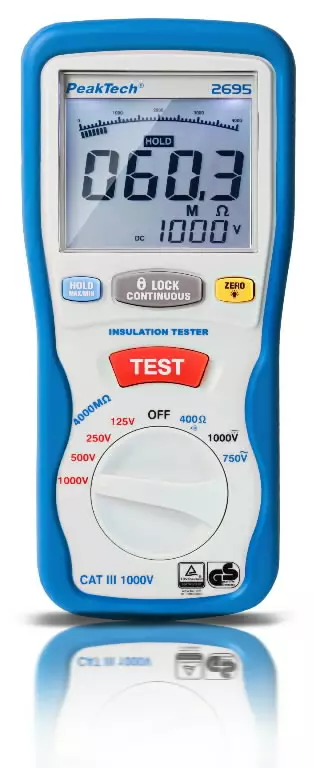 Digital tester 1000v / 4000 moom, peaktech - Jännitekynät ja -koettimet - 503-P2695PEAK - 1