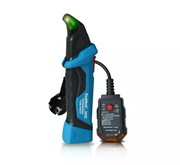 Fuse finder with rcd tester, peaktech - Etäisyysmittarit - 503-P3432PEAK - 1