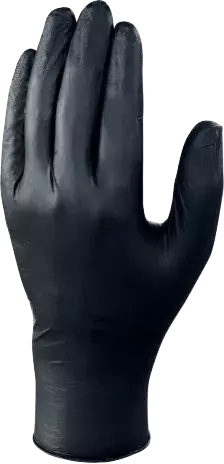 Disposable gloves, nitrile, powder free, black 6/7, Delta Plus - Työkäsineet - 503-V1460B10006DEL - 1