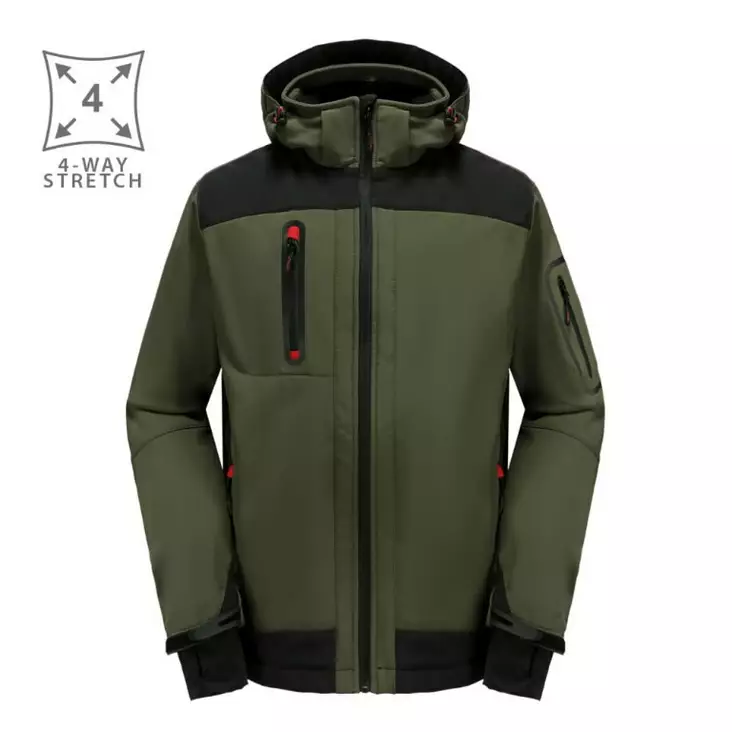 Softshell-takki hupulla acropolis vihreä 3xl, pesso - Softshell takit ja housut - 503-ACROPOLISOG3XL - 1