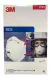 ™-hiukkassuojain, ffp3, venttiili, 8833 ffp3, 3m - Kertakäyttöiset hengityssuojaimet - 503-T88333M - 3