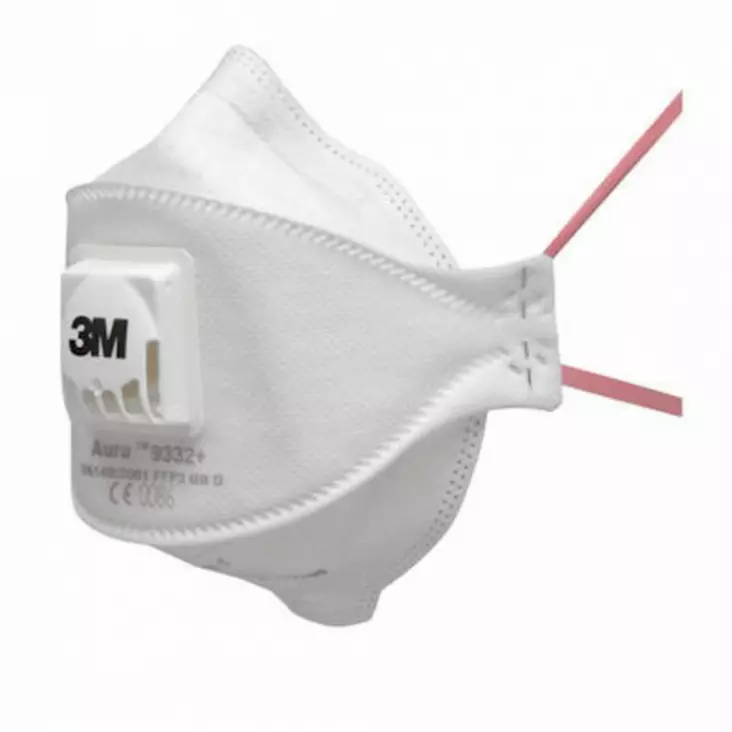 ™ aura™ -hiukkassuojain, ffp3, venttiilillinen, 9332+ ffp3, 3m - Kertakäyttöiset hengityssuojaimet - 503-T93323M - 1