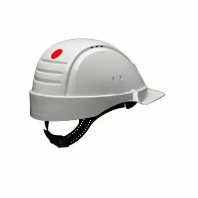 Hard hat, uvicator, ratchet, ventil. plastic sweatb., white g3000nuv-10-vi, 3m - Suojakypärät ja -päähineet - 503-PG3010VI3M - 1