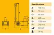 Pneumo-hydraulinen tunkki 32/16t, winntec - Korinoikaisutyökalut - 503-Y432032WIN - 2