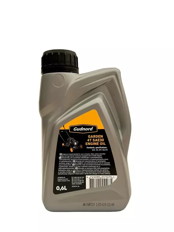 Pienkoneöljy 4t sae 30 garden 0,6l, gudnord - Teräketjuöljyt - 503-20230101-06GN - 1