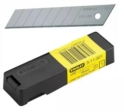 Taittoterät 18 mm 50 kpl, stanley - Katkoteräveitset - 503-3-11-301STAN - 1