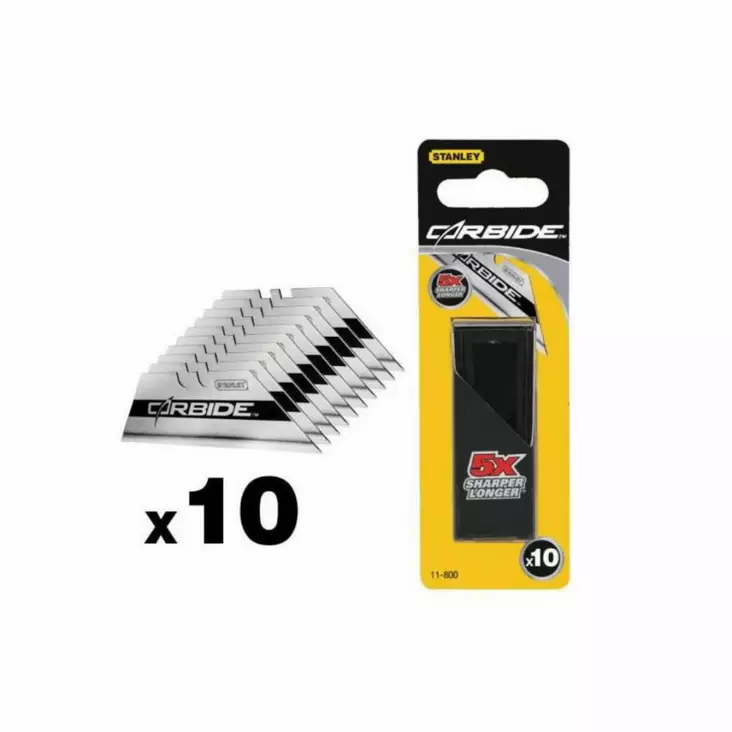 Trapetsiterät carbide 10 kpl, stanley - Matto- ja taittoveitset - 503-2-11-800STAN - 1