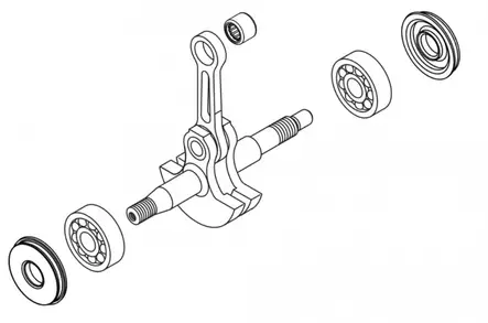 CRANKSHAFT ASY CS-3510ES, Echo - Tarvikevaraosat-503 - 503-P100009600ECHO - 1