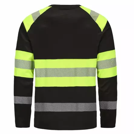 Hi-vis t-shirt hvm cotton long sleeves, black/yellow l, pesso - Hi-Vis T-paidat ja puserot - 503-HVMIL-JLPESSO - 2