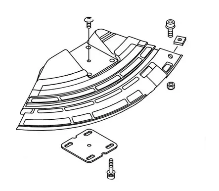 Shield asy, blade srm-265/222es/300tes, echo - Tarvikevaraosat-503 - 503-P021038570ECHO - 1