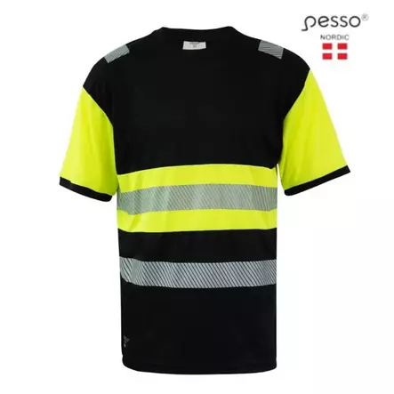 T-paita, huomioväri hvmj cl1, keltainen/musta 2xl, pesso - Hi-Vis T-paidat ja puserot - 503-HVM-J-2XLPESSO - 1