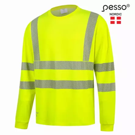 T-paita hvmil pitkähihainen huomioväri cl2, keltainen xl, pesso - Hi-Vis T-paidat ja puserot - 503-HVMIL-GXLPESSO - 1