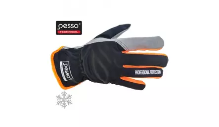 Winter gloves alaska, orange/black 10, pesso - Talvikäsineet - 503-ALASKA-10PESSO - 1