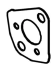 Carburator gasket b530, echo - Tarvikevaraosat-503 - 503-V103001030ECHO - 1