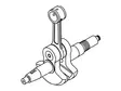 Crank shaft ec7600, echo - Moottorisahan kampiakselit - 503-A011001070ECHO - 1