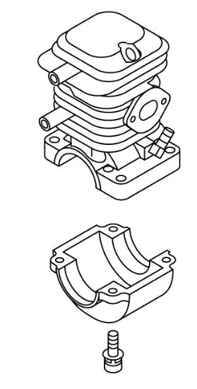 Crankcase set cs-420es, echo - Moottorisahan sylinterit ja männät - 503-P021017360ECHO - 1