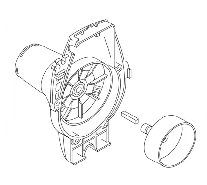 Fan cover asy t226s, c226s, echo - Tarvikevaraosat-503 - 503-P100007620ECHO - 1