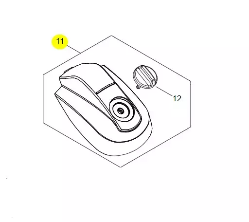 Lid, air cleaner cs-501sxh, echo - Tarvikevaraosat-503 - 503-P100000672ECHO - 1