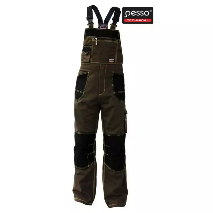 Olkainhousut dprd, tummanruskea/musta c52-54/176, pesso - Työhaalarit - 503-DPRD76C54PESSO - 1