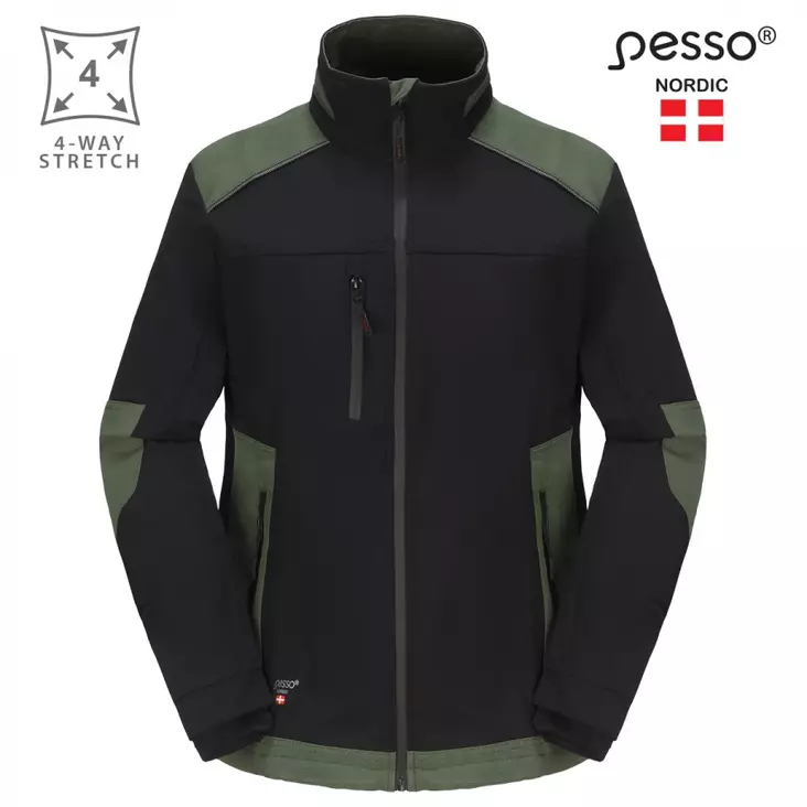 Takki titan flexpro ds125z stretch, musta/vihreä xl, pesso - Työliivit - 503-DS125Z-XLPESSO - 1