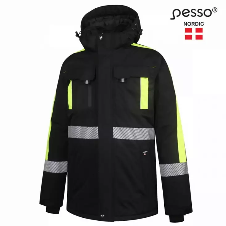 Talvitakki nova. musta/keltainen m, pesso - Talvityötakit - 503-NOVA-J-MPESSO - 1