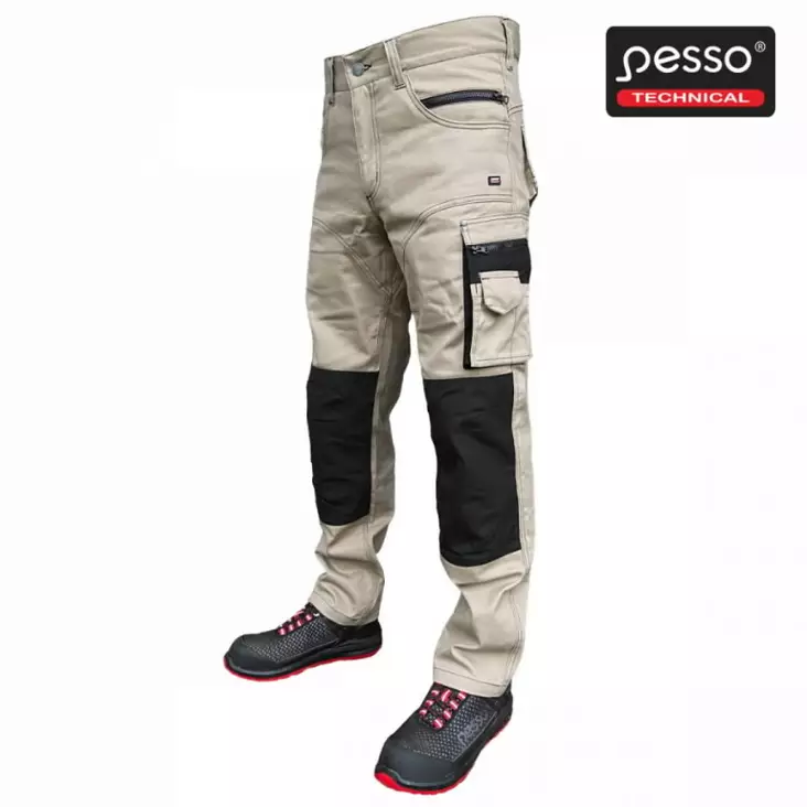 Työhousut kdbz, beige/musta c58, pesso - Työhousut - 503-KDBZ-C58PESSO - 1