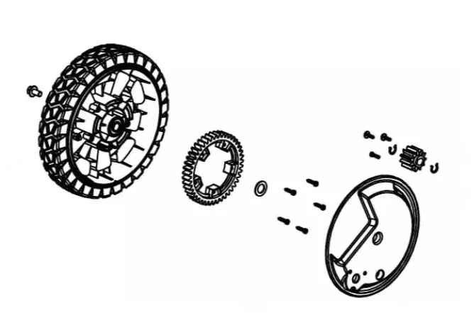 WHEEL,REAR KIT DLM-310/46SP DLM-310/46SP, Echo - Tarvikevaraosat-503 - 503-P022061340ECHO - 1