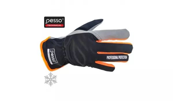 Winter gloves alaska, orange/black 9, pesso - Talvikäsineet - 503-ALASKA-9PESSO - 1