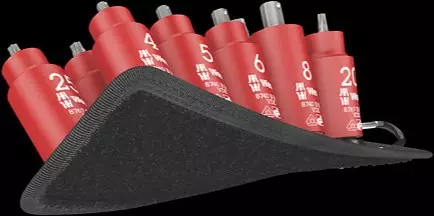 Kuusikulmapadrun zyklop pidätysominaisuudella, 3/8" 11 pcs, wera - Hylsyt ja voimahylsyt - 503-05004930001WER - 2