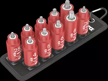 Kuusikulmapadrun zyklop pidätysominaisuudella, 3/8" 11 pcs, wera - Hylsyt ja voimahylsyt - 503-05004930001WER - 1