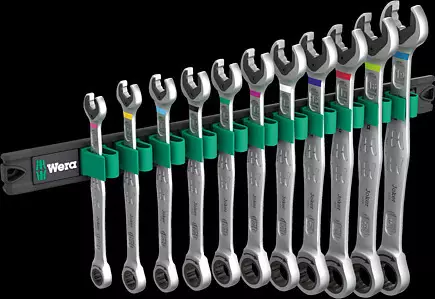 Ratcheting spanner set 6000 joker, 8-19mm 11 pcs, wera - Lenkki- ja kiintolenkkiavaimet - 503-05020014001WER - 1